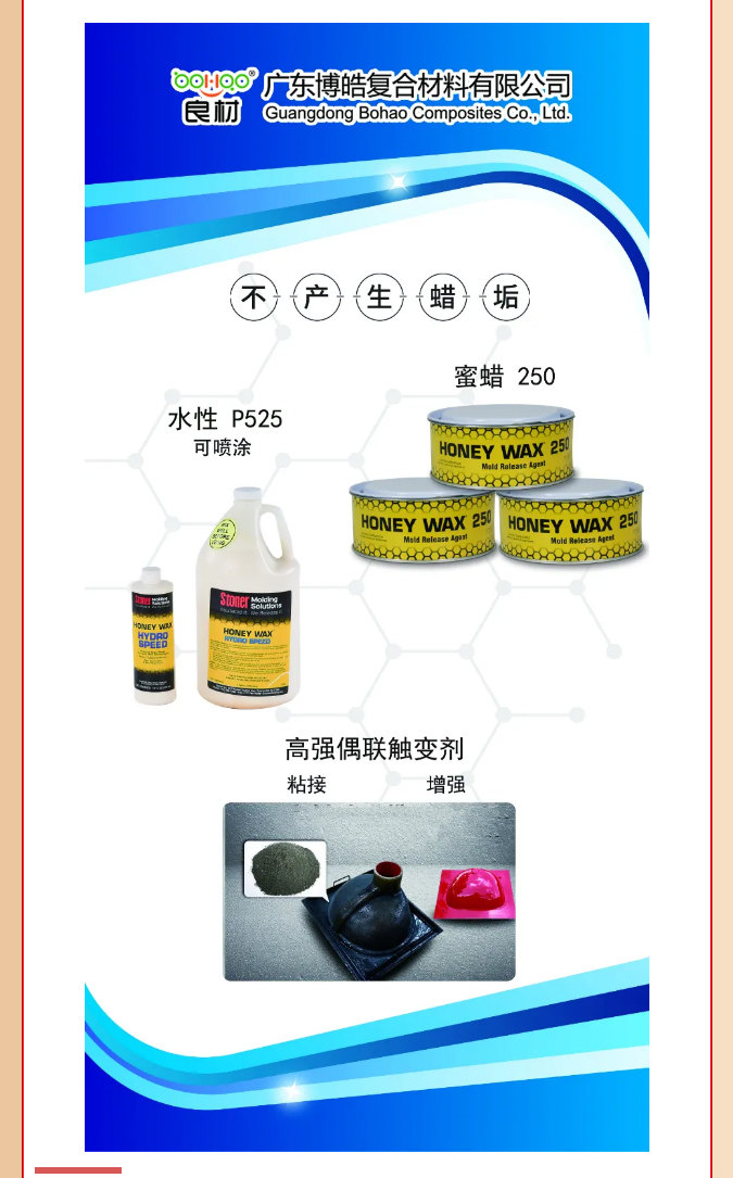 第26屆復材展廣東博皓熱推產品：美國Stoner脫模劑、高強偶聯觸變劑