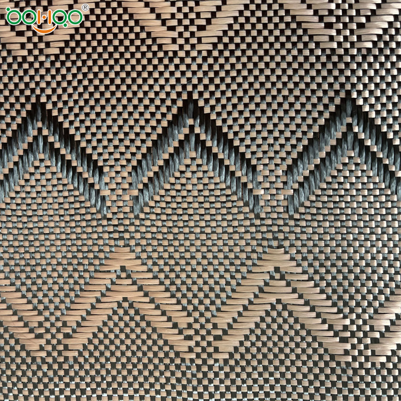 新型復合纖維布 碳纖維芳綸混編布 高性能玻纖/碳纖/芳綸纖維復合編織布 顏色紋路花式可定制 體育用品/汽車用復合材料纖維布 -6